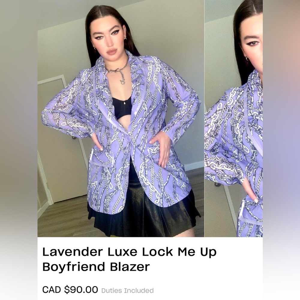 Lavender Luxe Lock Me Up Boyfriend Blazer